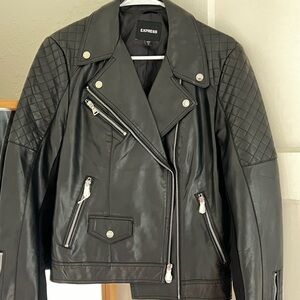 Medium, Express faux leather jacket, brand new